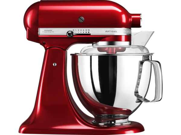 KITCHENAID 5KSM175PSECA ARTISAN ROJO CANDY – Robot de cocina Rojo Candy (capacidad del bol: 4,8 litros, 300 vatios)